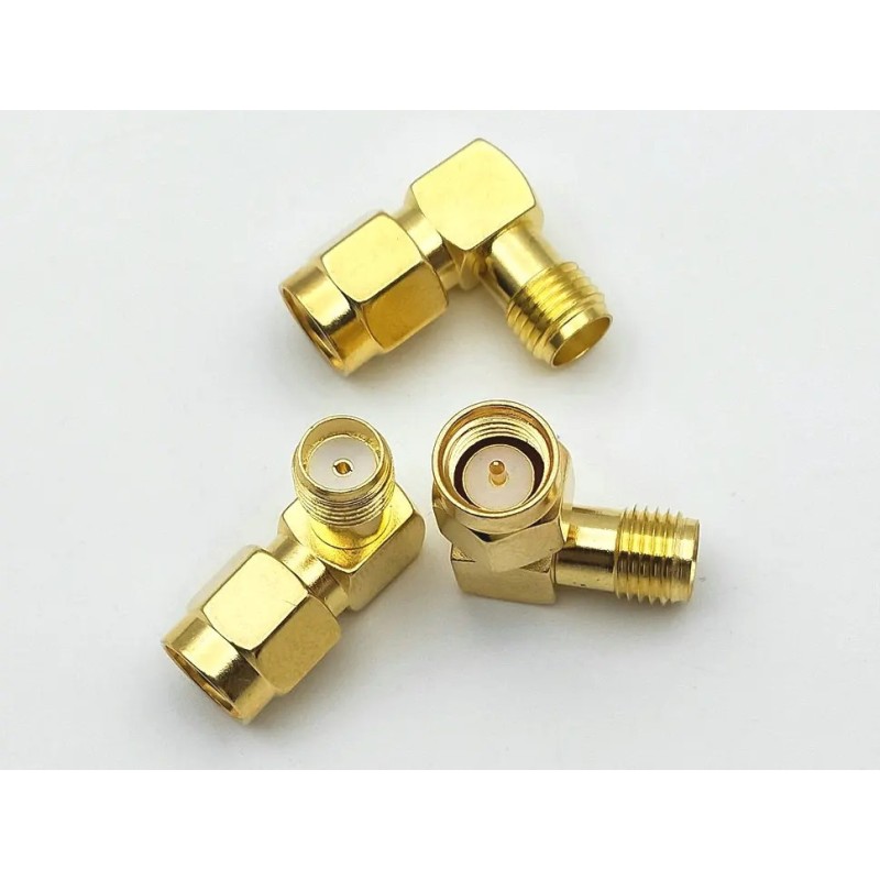 SMA Male to Female Right Angle Connector - QTY 1